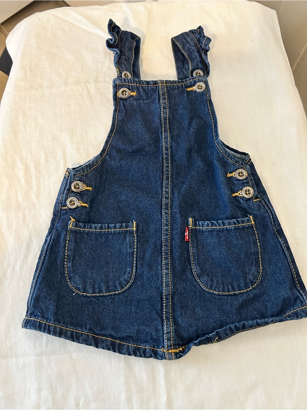 Levi's Toddler Girl’s Ruffle Strap Denim Skirtall/Size 2 T